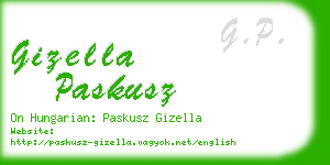 gizella paskusz business card